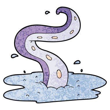 vektör çizim karikatür dokunaç