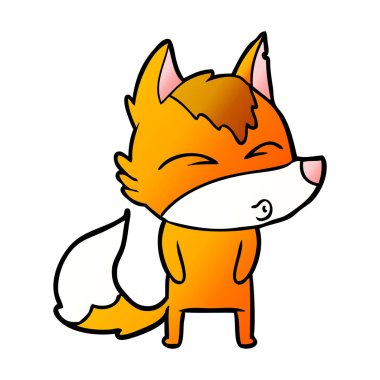 Tilki çizgi film karakteri vektör çizim