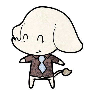 sevimli çizgi fil patron