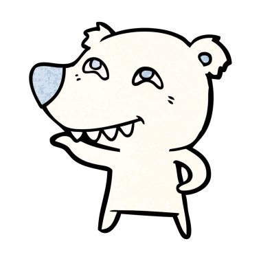 Kutup Ayısı Çizgi Filminin Vektör İllüstrasyonu