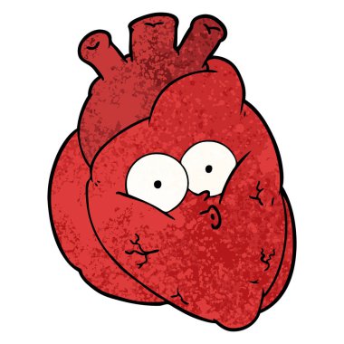 vektör çizim karikatür merak kalp