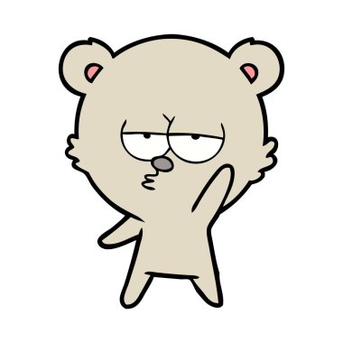 ayı çizgi film chraracter vektör çizim