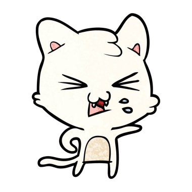 Çizgi film kedisinin vektör çizimi