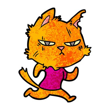 çalışan zor karikatür kedi