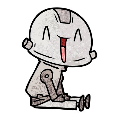 Çizgi film robotunun vektör çizimi