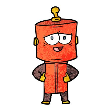 Çizgi film robotunun vektör çizimi