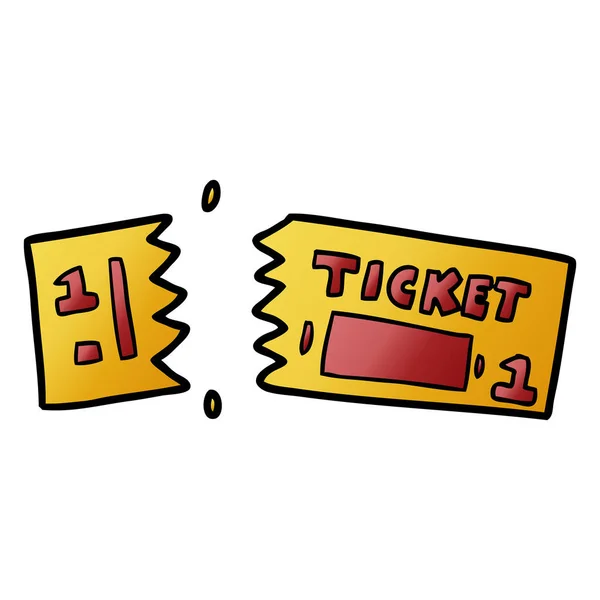 Cartoon Ticket Vectorillustratie — Stockvector