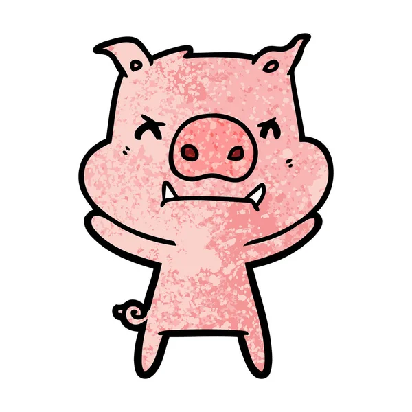 Ilustração Vetorial Porco Dos Desenhos Animados —  Vetores de Stock