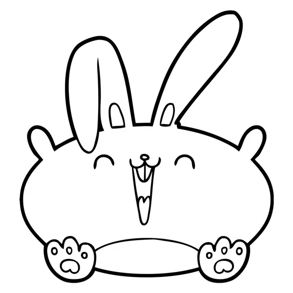 Illustrazione Vettoriale Del Coniglio Dei Cartoni Animati — Vettoriale Stock