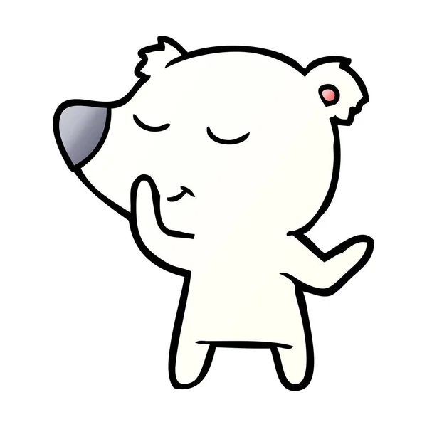 Vector Illustration Polar Bear Cartoon — 스톡 벡터