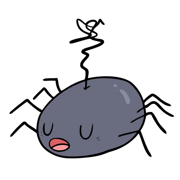 卡通万圣节蜘蛛的矢量插图 — 图库矢量图片