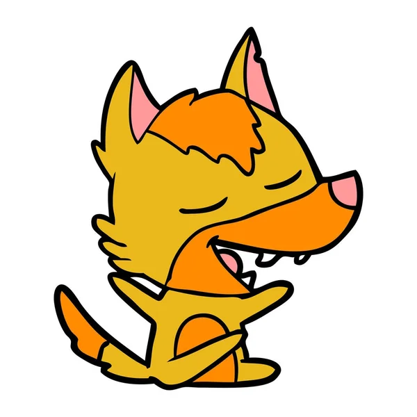 Vektor Illustration Der Fuchs Cartoon Figur — Stockvektor