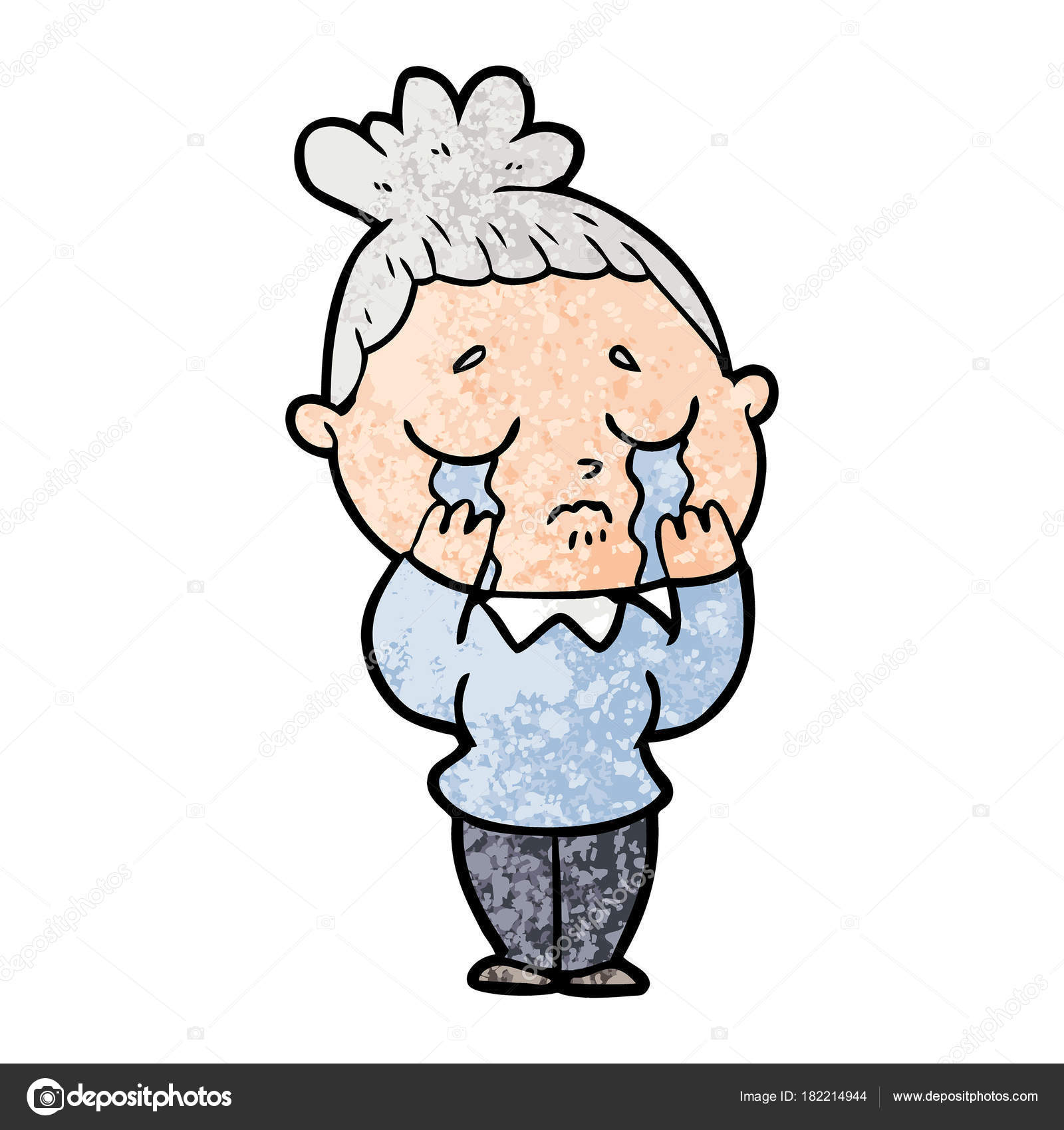 Illustration Vectorielle Femme Qui Pleure Dessin Animé