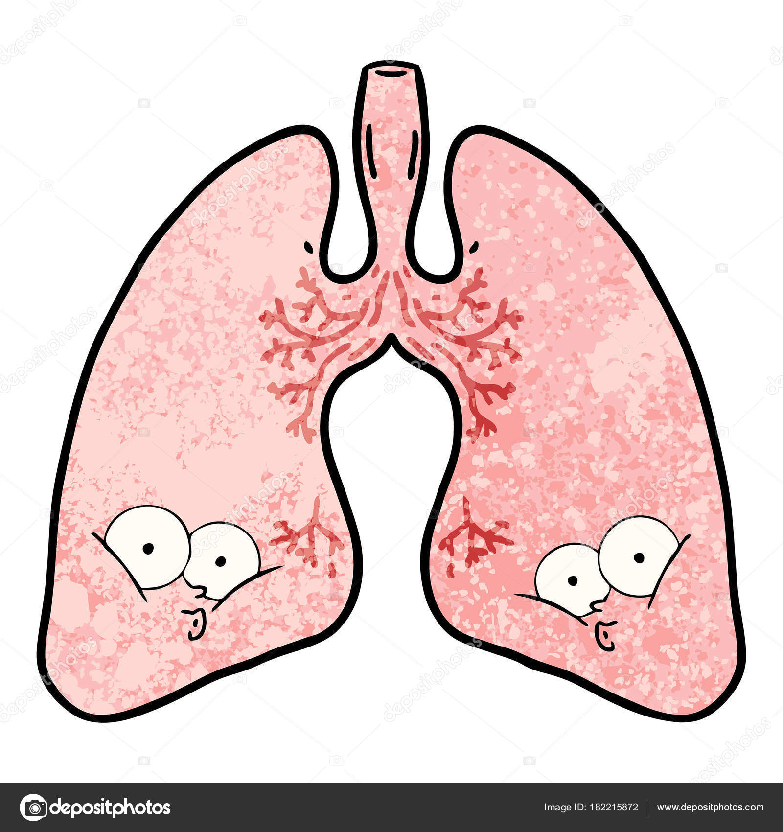 Vector Illustration Cartoon Lungs Stock Vector C Lineartestpilot