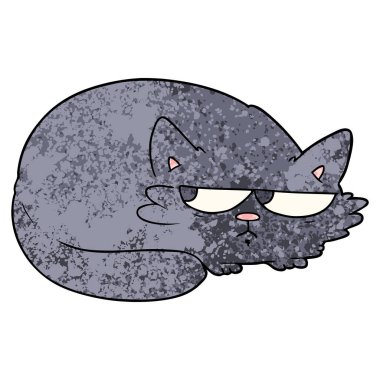 vektör çizim karikatür şüpheli kedi