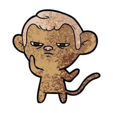 Çizgi film maymununun vektör çizimi