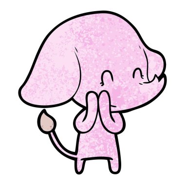 vektör çizim sevimli çizgi fil