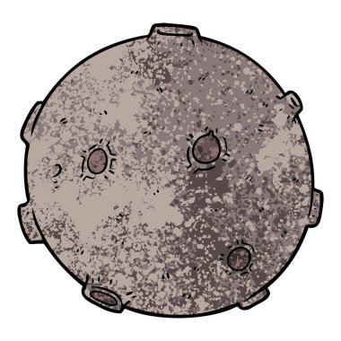 Çizgi film uydusunun vektör çizimi