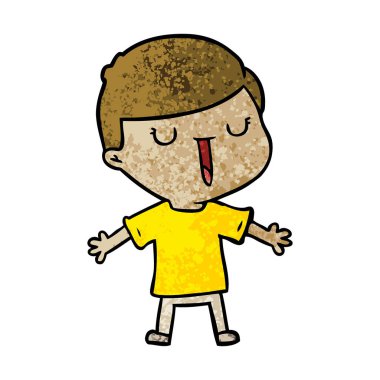 çizgi film gülen çocuk işaret