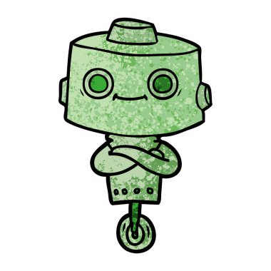 Çizgi film robotunun vektör çizimi