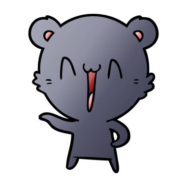 ayı çizgi film karakteri vektör çizim 