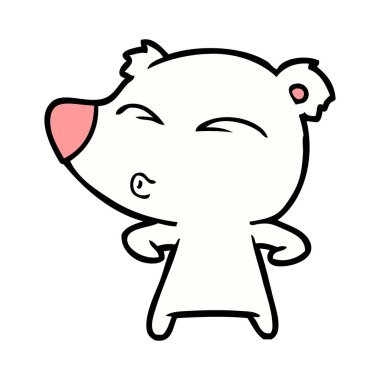 Kutup Ayısı Çizgi Filminin Vektör İllüstrasyonu