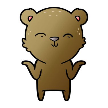 ayı çizgi film karakteri vektör çizim 