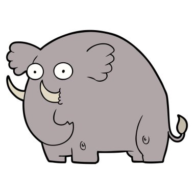 Çizgi film filinin vektör illüstrasyonu