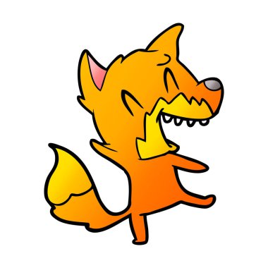 Tilki çizgi film karakteri vektör çizim