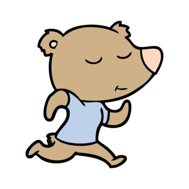 ayı çizgi film karakteri vektör çizim 