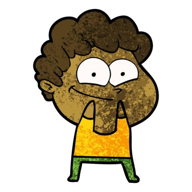 vektör çizim karikatür mutlu adam