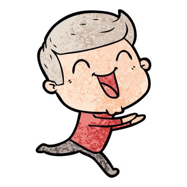 vektör çizim karikatür man gülüyor