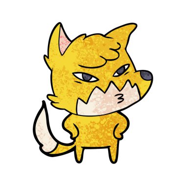 Akıllı karikatür fox vektör çizim