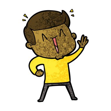 vektör çizim karikatür mutlu adam