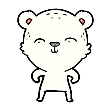 Kutup Ayısı Çizgi Filminin Vektör İllüstrasyonu