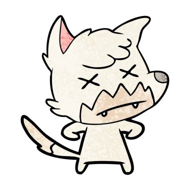 vektör çizim karikatür ölü Fox