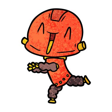 Çizgi film robotunun vektör çizimi