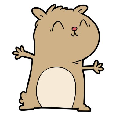 vektör çizim karikatür fare