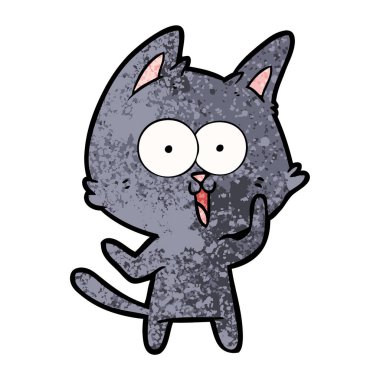 komik karikatür kedi vektör çizim