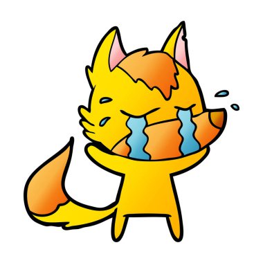 üzgün küçük tilki çizgi film karakteri