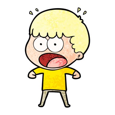 vektör çizim karikatür dostum şok