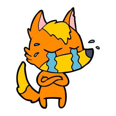 üzgün küçük tilki çizgi film karakteri