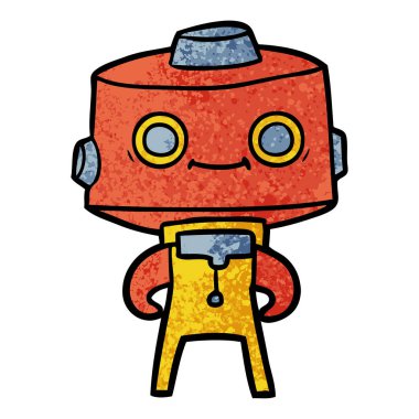 Çizgi film robotunun vektör çizimi