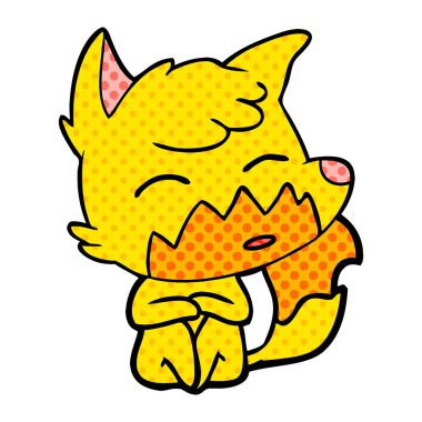 Tilki çizgi film karakteri vektör çizim