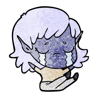 çizgi film ağlayan elf kızı