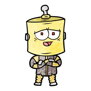 Çizgi film robotunun vektör çizimi