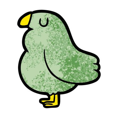 Çizgi film kuşunun vektör çizimi