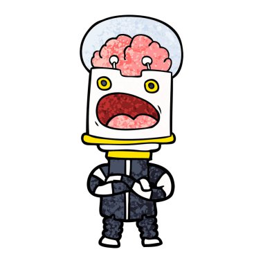 Çizgi film robotunun vektör çizimi