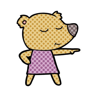 ayı çizgi film karakteri vektör çizim 