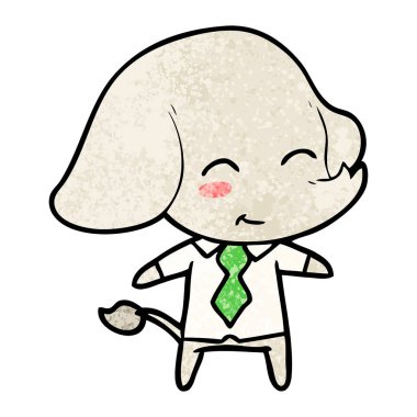 sevimli çizgi patron fil